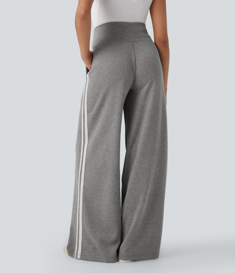 Elena – Pantalón de Pierna Ancha con Cintura Alta