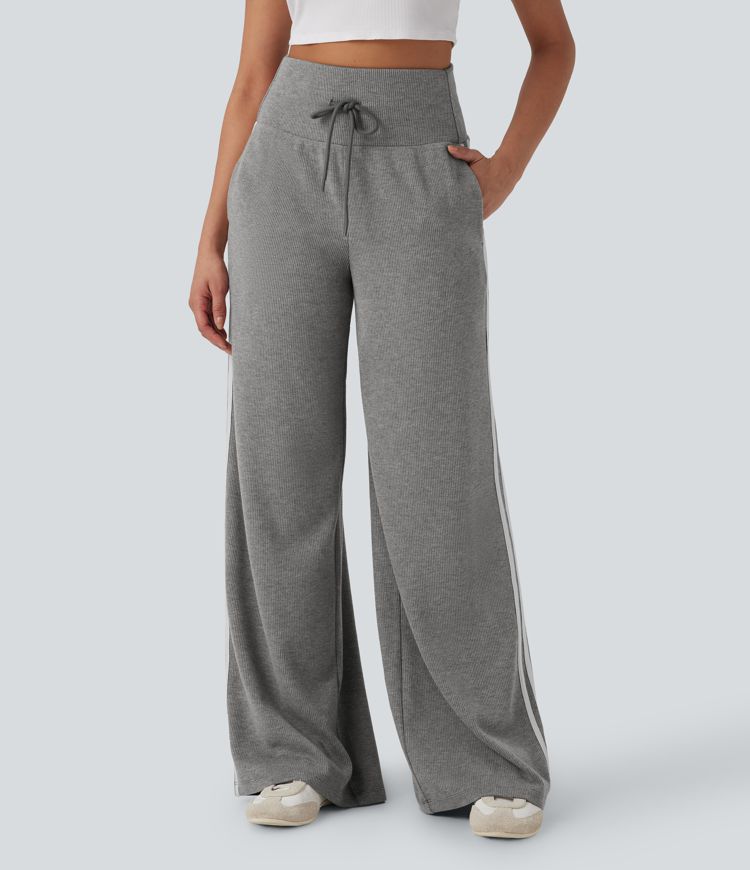 Elena – Pantalón de Pierna Ancha con Cintura Alta