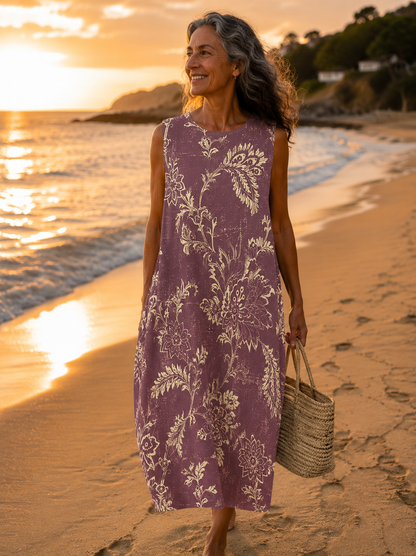 Aurora – Vestido Midi Floral Bohemio