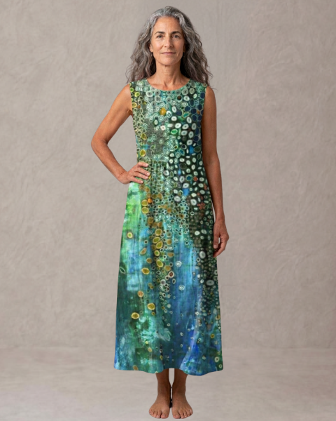 Marina – Vestido Midi Estampado Tropical