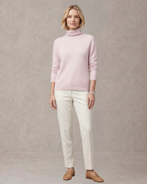 Elena – Jersey de Lana Merino con Cuello Alto