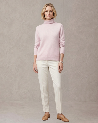 Elena – Jersey de Lana Merino con Cuello Alto