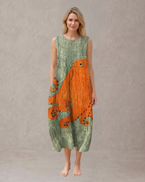 Marina – Vestido Midi Bohemio Oceanic
