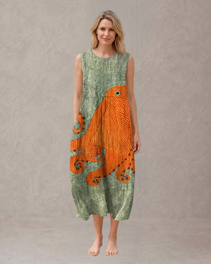Marina – Vestido Midi Bohemio Oceanic