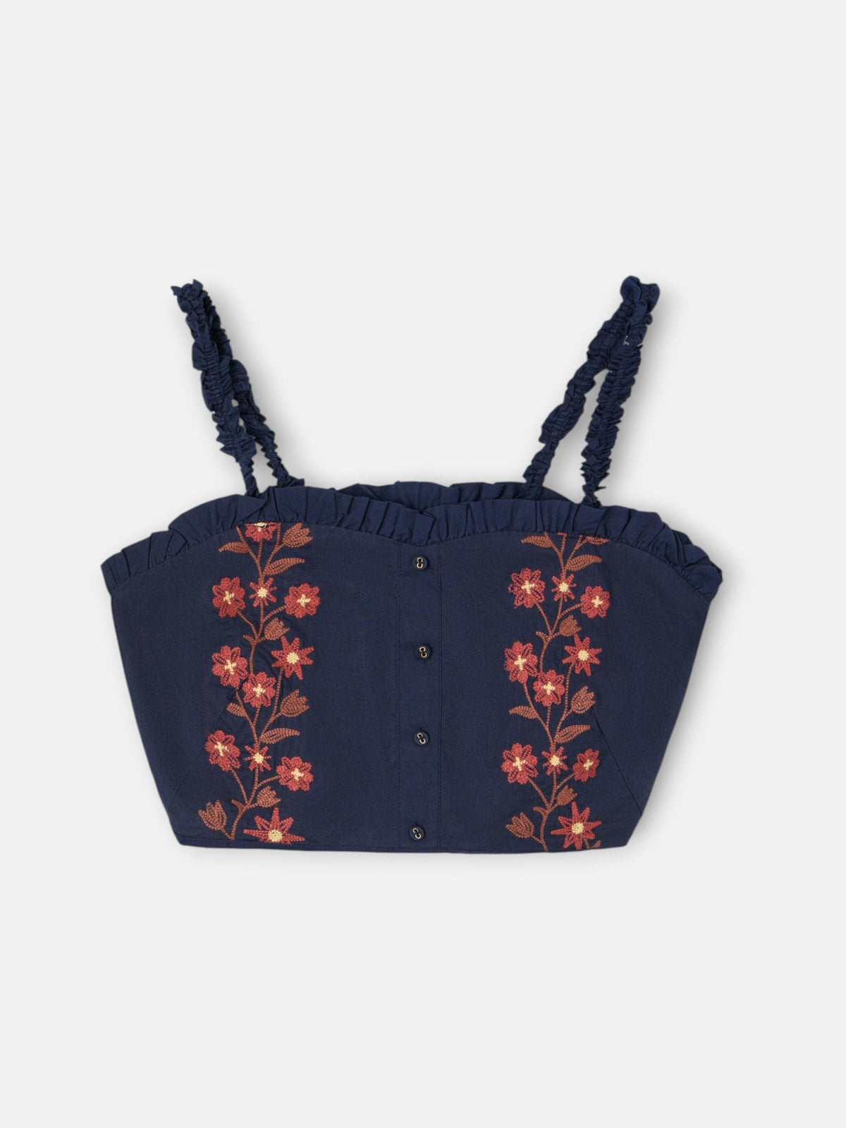 Lucía – Top de Algodón con Bordado Floral