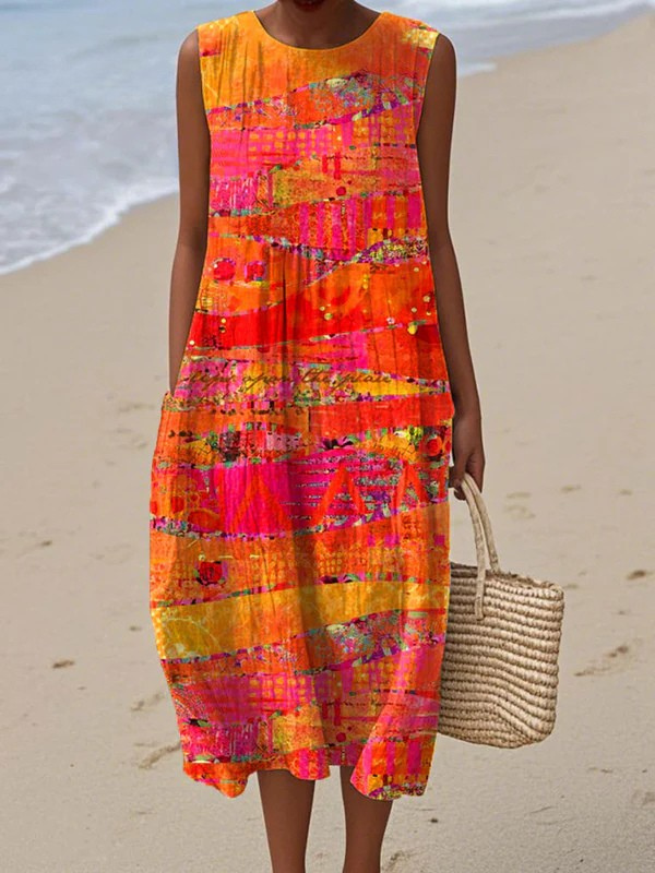 Alba – Vestido Midi Sunset