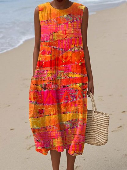 Alba – Vestido Midi Sunset