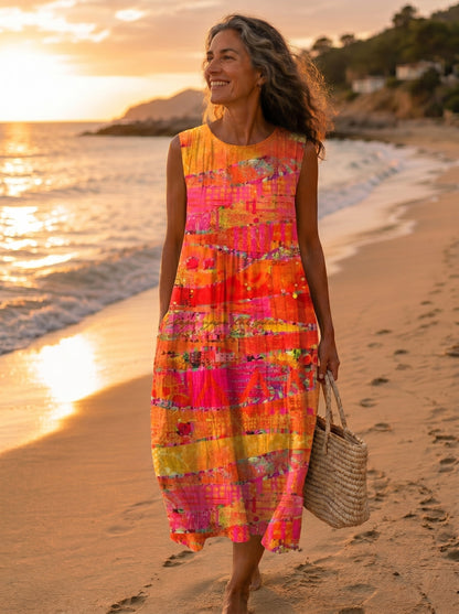 Alba – Vestido Midi Sunset