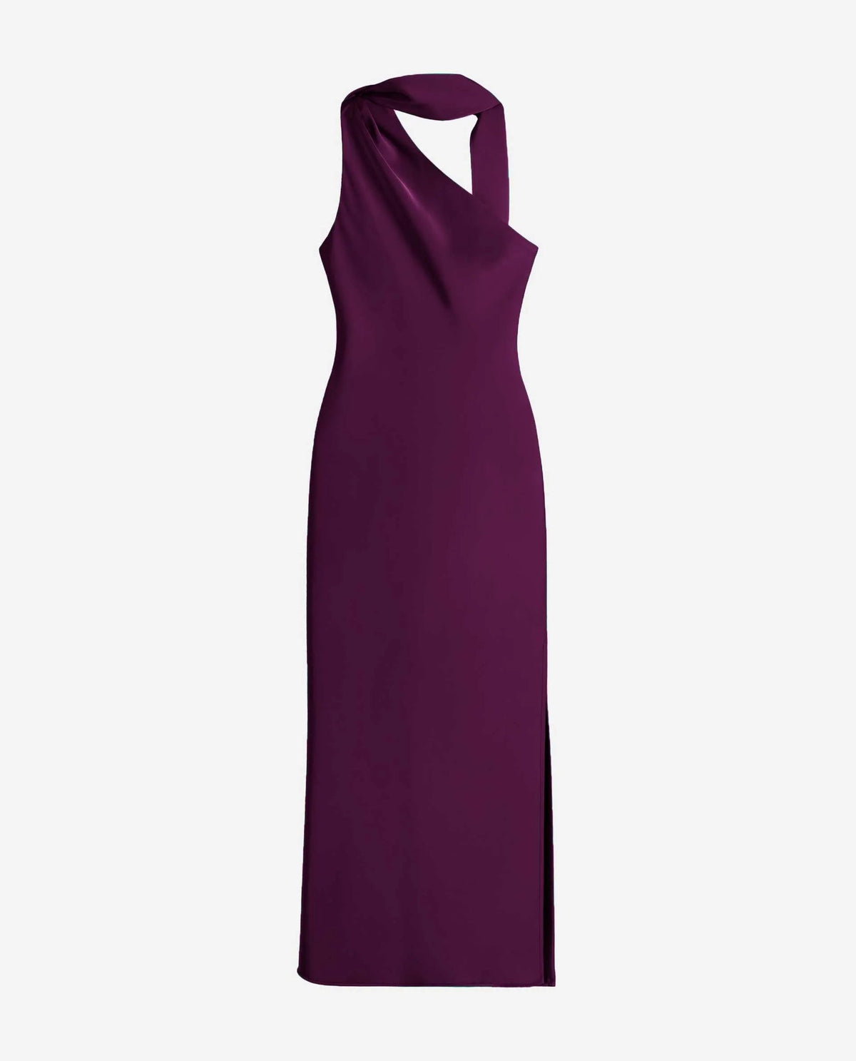 Clara – Vestido Midi Asimétrico Satinado